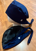 Navy blue Solid Satin lined Scrub Cap 💙